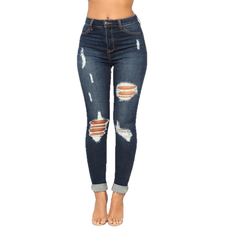 Jeans de Mujer a la Moda, Estilo Europeo y Americano, Lavado Desgastado, Tendencia Otoño 2025, para Amazon y Wish