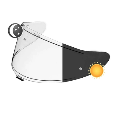 Full helmet lens suitable for LS2 FF353/320/328/800 helmet sun protection wear-resistant day and night universal windshield (Dəbilqə (Kaska) aksesuarları) - photosensitive-automatic-color-changing-lenses