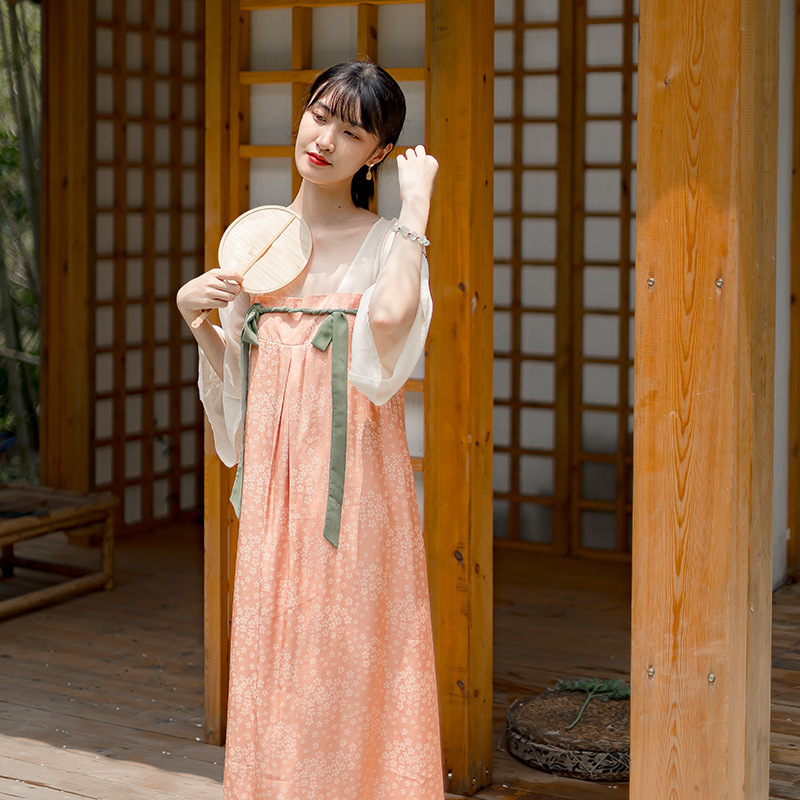Yi Mo "Fusang" New Chinese Style Han Element Improved Chest Water Sleeve Dress Loose Women's Dress Yi Mo "Fusang" New Chinese Style Han Element Improved Chest Water Sleeve Dress Loose Women's Dress