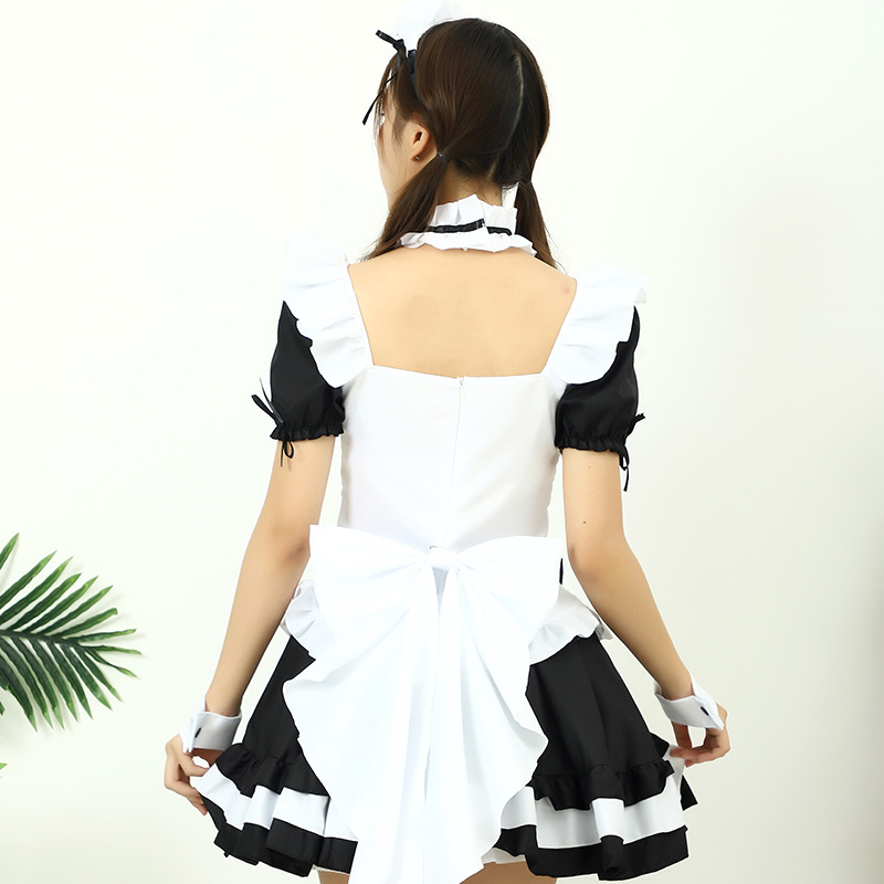 게임 의상 코스프레 기적 따뜻한 흑백 초콜릿 메이드 로리타 공주 원피스 재고