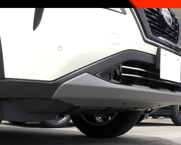 Suitable for Nissan 22 Qijun T33 front bumper fog lamp plating bright frame Rogue special front fog lamp cover