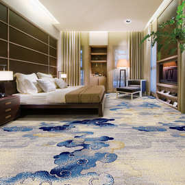 开利厂家直供印花新中式风格地毯工程酒店宴会厅会议室客房走道