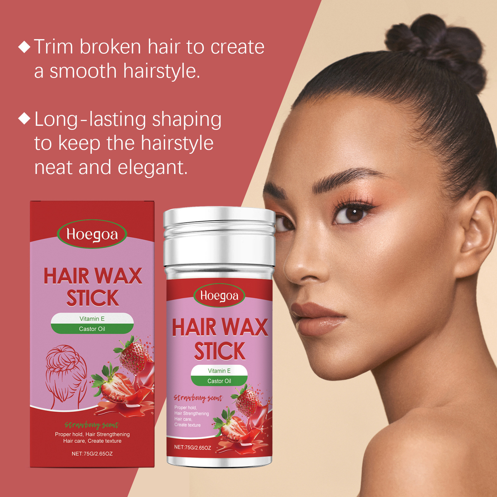 HOEGOA Hair Hair Wax Stick, Hair Smooth, Hair Broken, Hair Broken