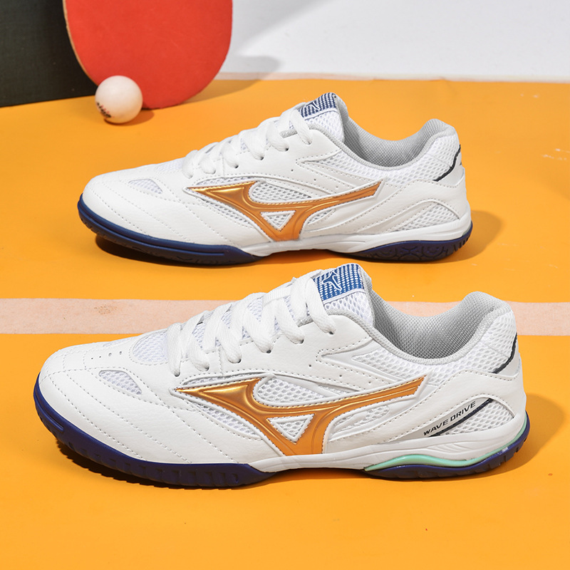 Nuevos zapatos de tenis de mesa transfronterizos de entrenamiento profesional ligero antideslizante para hombres y mujeres zapatos de bádminton casuales zapatos de tenis