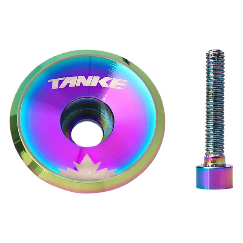 Carbon TANKE крышка велосипедной чаши красочная Сверхлегкая ручка из алюминиевого сплава крышка подставки Титановая Крышка Аксессуары для велосипеда