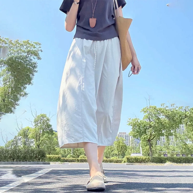 White A-Line Skirt for Women, 2026 New Summer Style, Very Attractive, Large Size, Quick-Dry Workwear Long Skirt
