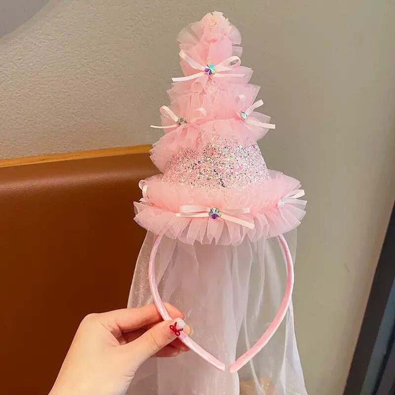 小女孩生日帽子皇冠发箍女童樱桃蛋糕头箍儿童公主风网红洋气头饰|undefined