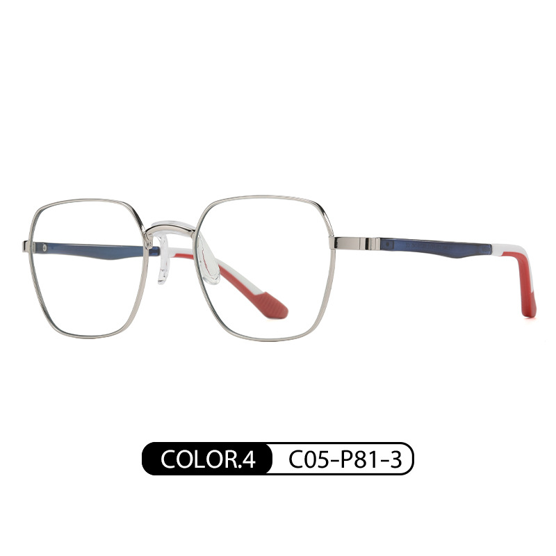 Nuevo TR anti-azul gafas de luz TJ845 moda hombres y mujeres de los mismos vidrios lisos multilaterales pueden equiparse con gafas ópticas de grado