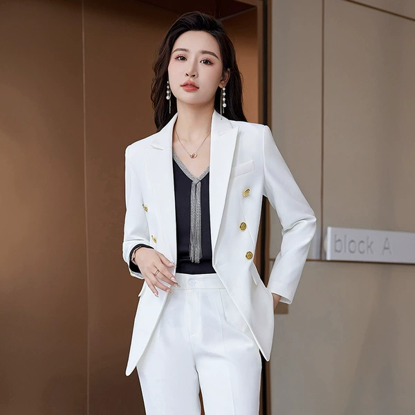 YX8017 single piece white suit