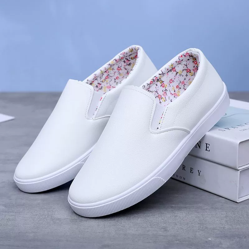 Другая марка удобные лоферы на slip-on весенние — дышащие белые или черные, легкая повседневная обувь для мам, медсестер