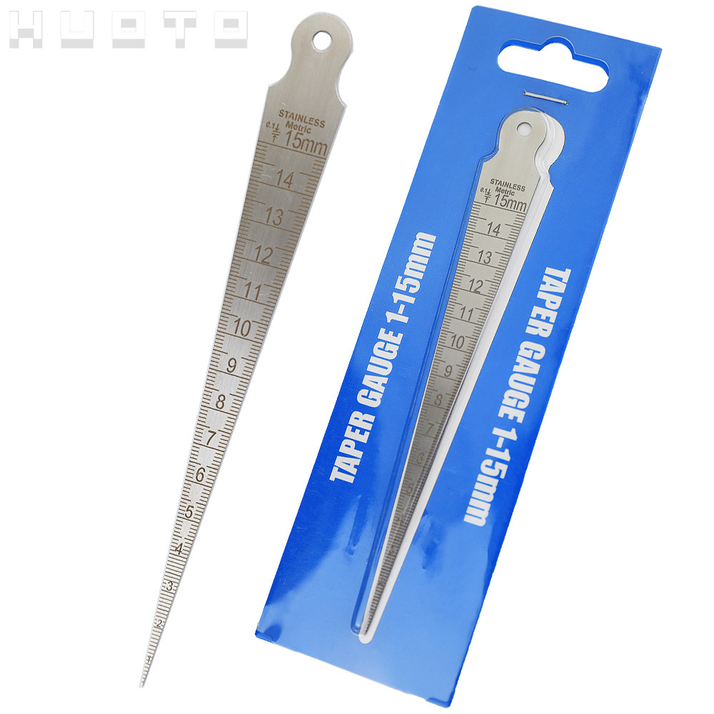 Stainless steel welding gap gauge, hole diameter gauge, taper gauge, 0-15mm stainless steel inner diameter gauge, V-block gauge