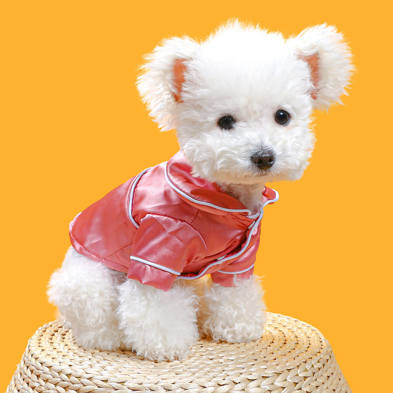 Pet Clothes Teddy Bitter Beaumi Bulldog Costume Puppy Cat Cozy Silk Pajamas