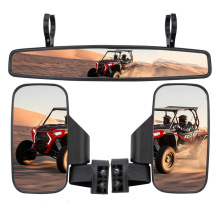 跨境UTV侧后视镜带1.75-2英寸支架沙滩车后视镜左右中镜组合套装