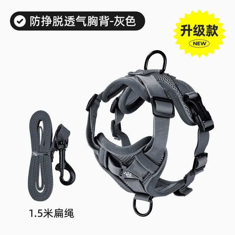 猫咪牵引绳防挣脱外出专用溜猫绳宠物背带链子可调节遛猫神器防丢|undefined