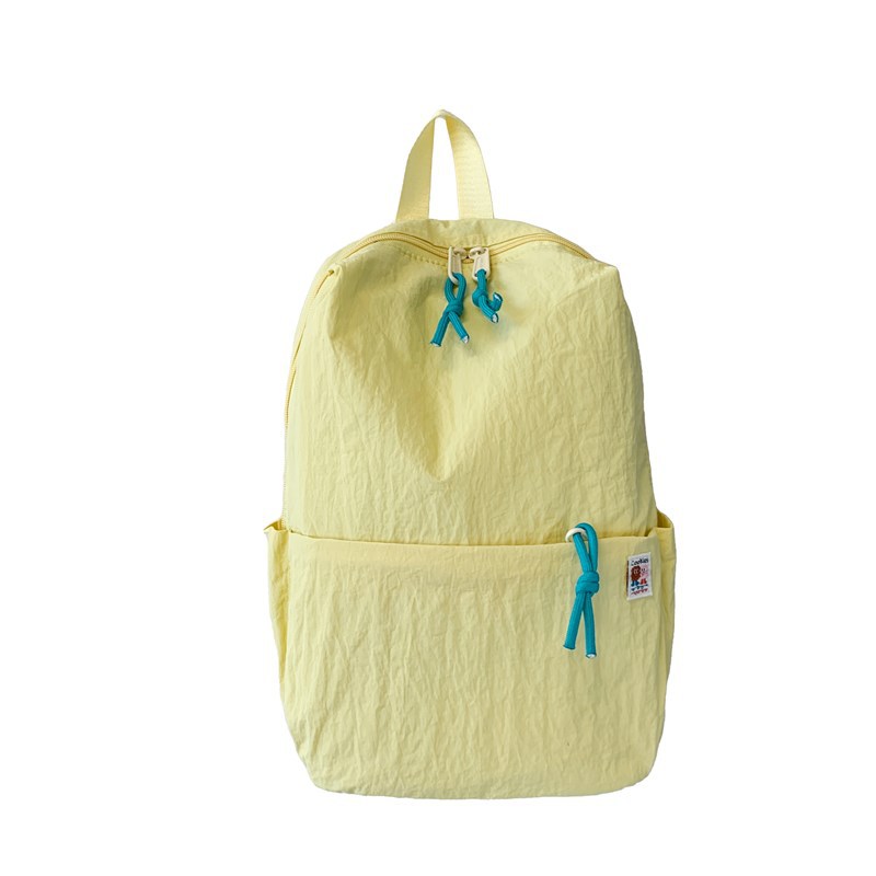 Mochila de color macaron para niños y niñas, mochila escolar de gran capacidad, mochila infantil de color sólido ligera y casual
