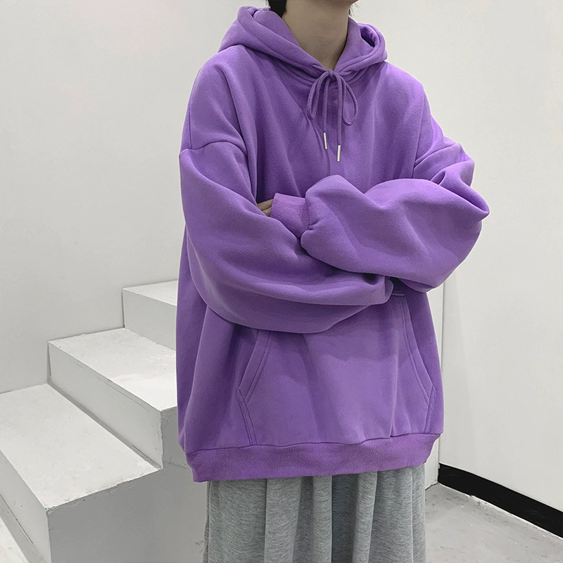Повседневный Однотонный свитер с капюшоном, новый модный однотонный свитер с капюшоном для мальчиков Топ пуловер Универсальный однотонный свитер