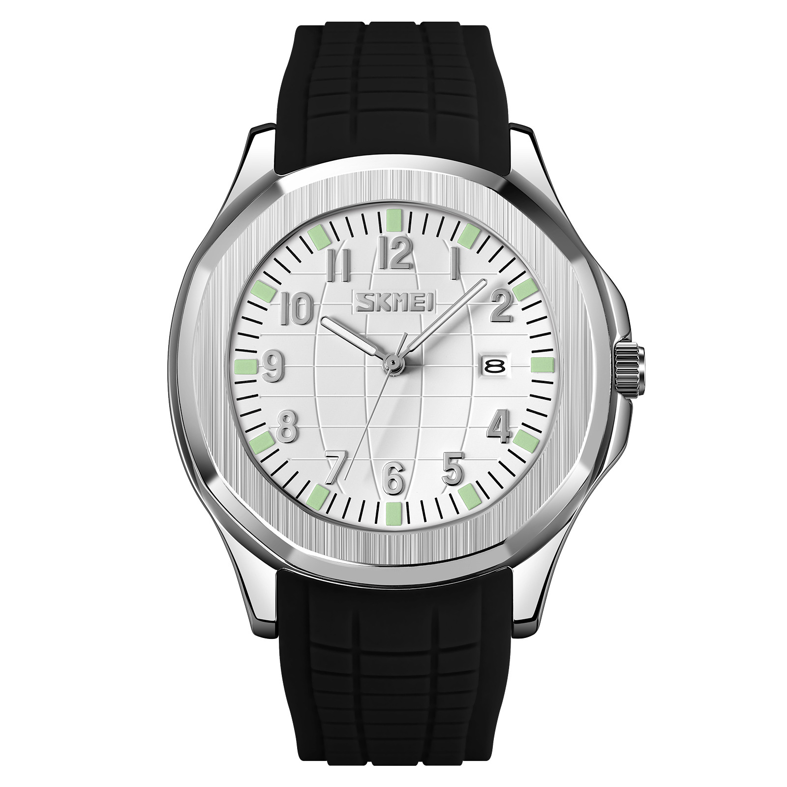 Los fabricantes transfronterizos estadounidenses proporcionan directamente relojes de silicona para hombres impermeables a la luz nocturna relojes de cuarzo casuales regalos personalizados