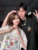 【Cotton】 Male Black+Female White