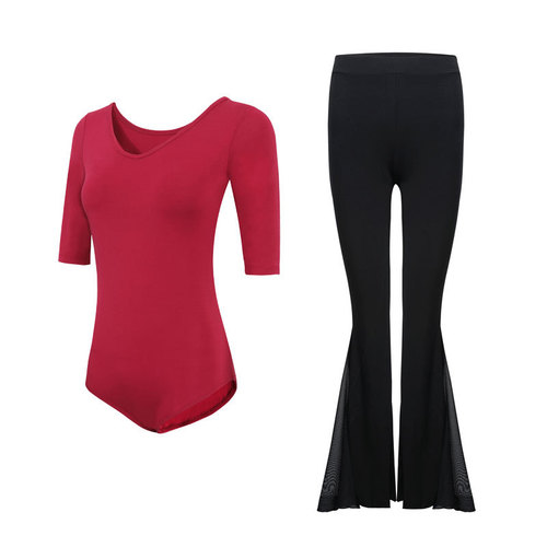 Figure clothing for women with flared pants, practice clothing, socialite art test instructor clothing, etiquette training clothing, model performance clothing