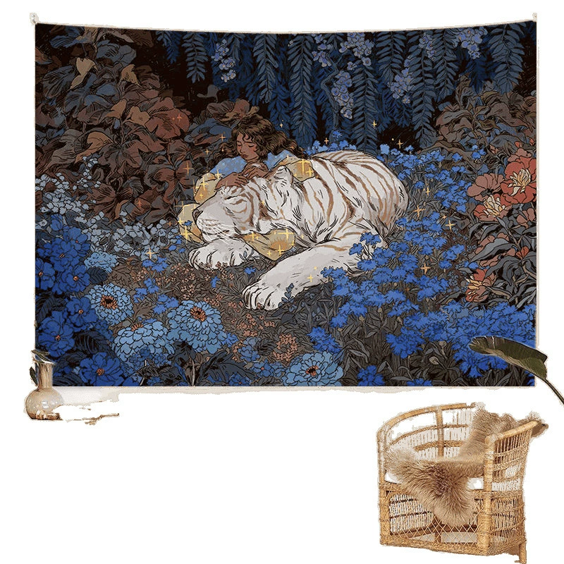 Ins hanging cloth European art personality bedroom background cloth rental room renovation dormitory bedside decoration wall cloth tapestry