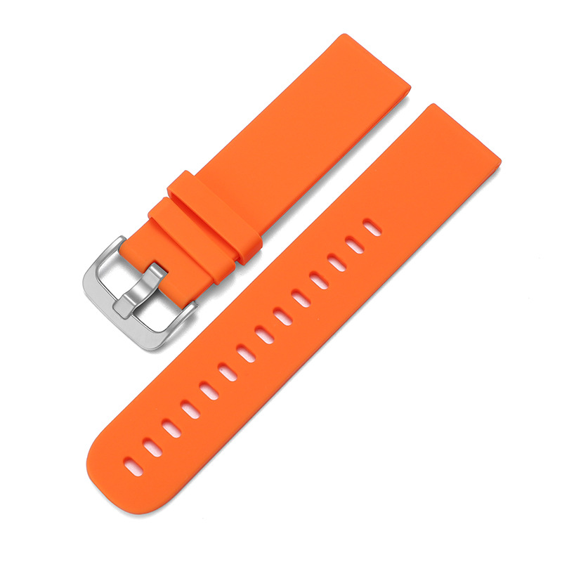 Silver Buckle [Charm Orange] Round Tail Silicone