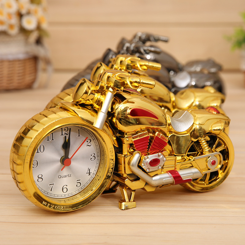 Four Styles of Motorcycle Alarm Clocks, Plastic Clock Alarm Clocks, Creative Alarm Clocks, Home Gifts, 10 Yuan Alarm Clocks Wholesale