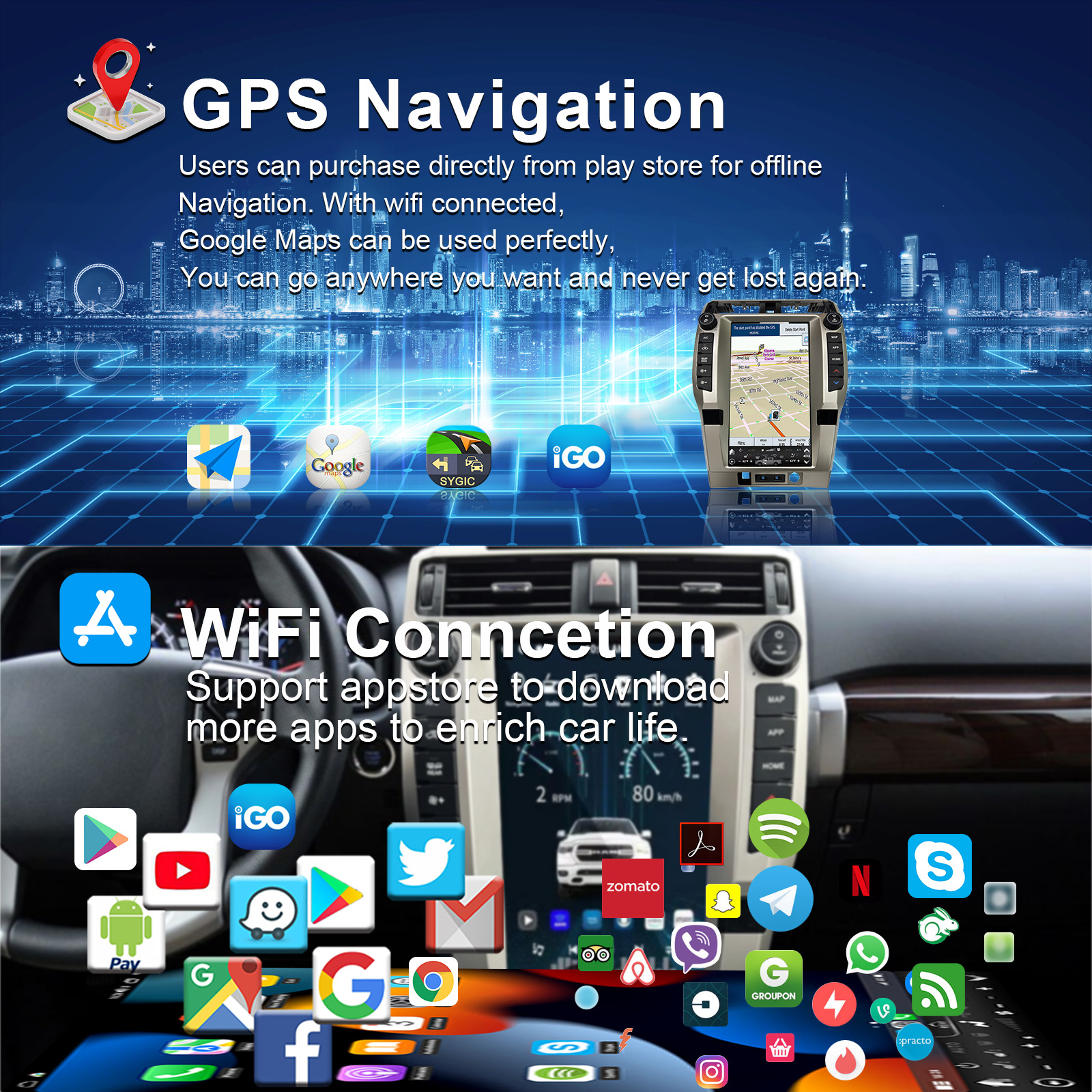 Toyot 4Runner 2009-2024 car audio and video intelligent navigator car GPS
