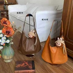 复古腋下包女2025春季新款慵懒时尚韩版托特包大容量单肩包25020