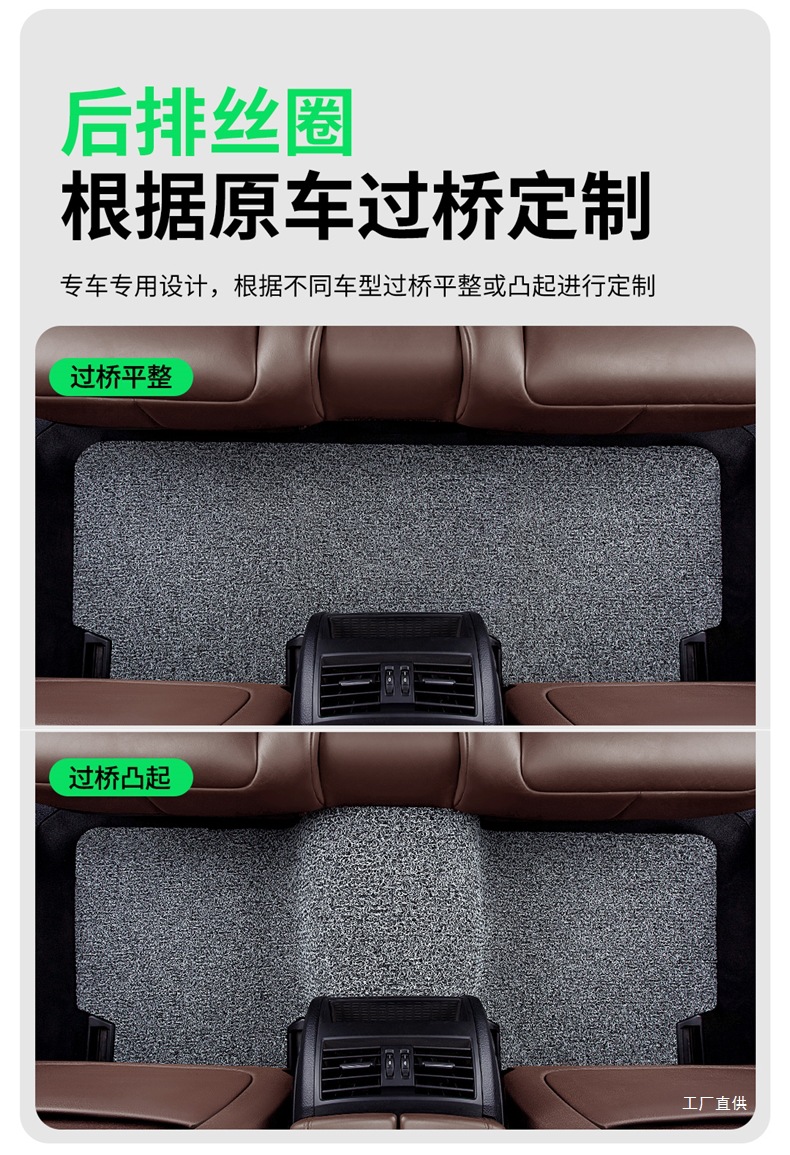 Car Floor Mat for the Driver's Seat, Single Piece Mat for the Driver's Seat, Single Wire Loop for the Passenger's Seat, Special Mat for the Passenger's Seat by Zhepei Hui