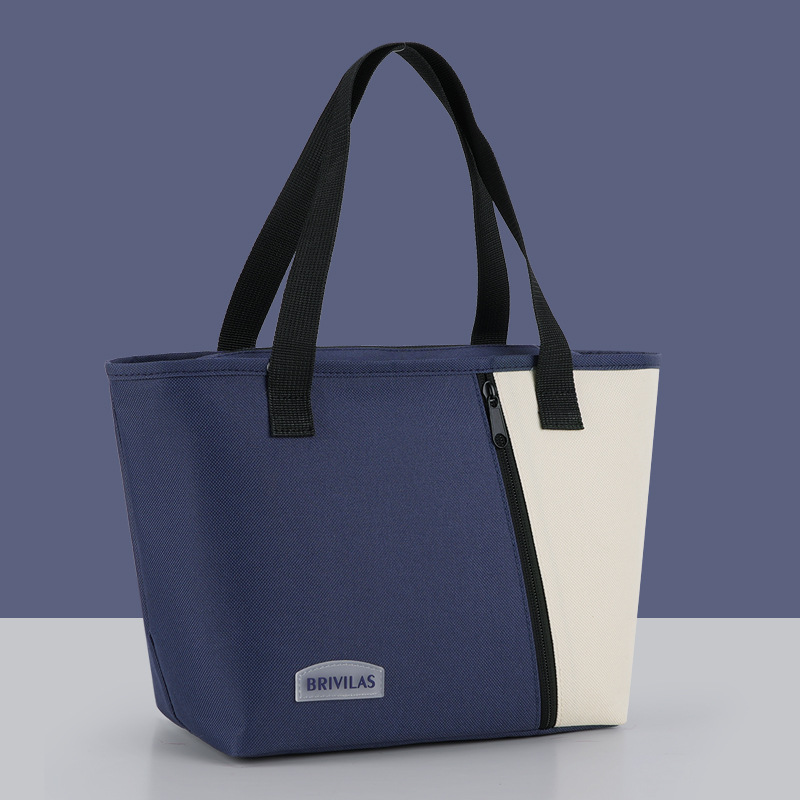 Bolsas de comidas etiquetadas transfronterizas bolsas de almuerzo de oficina portátiles bolsas de almuerzo de aislamiento térmico bolsas de almuerzo de tela Oxford