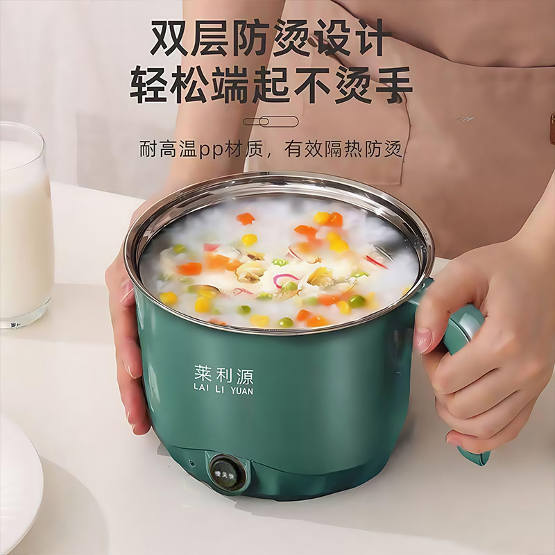 電気煮鍋ステンレス内胆家庭用煮麺鍋電熱鍋寮小電力小電気鍋1.8l/台|undefined