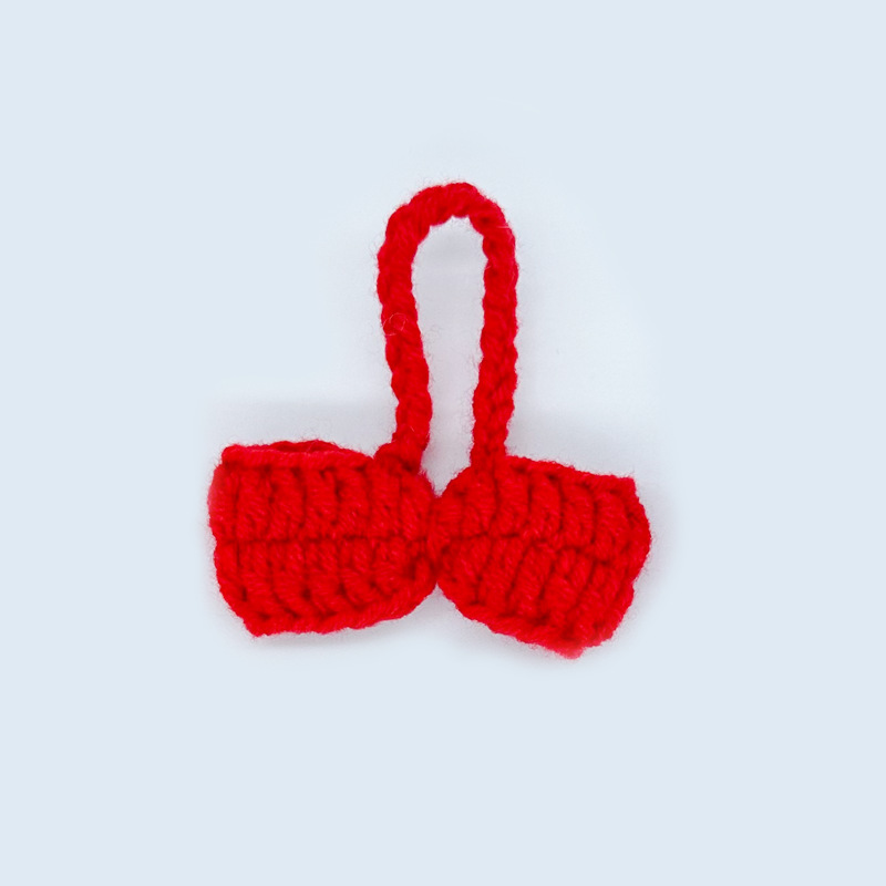 큰 빨간 활 가방