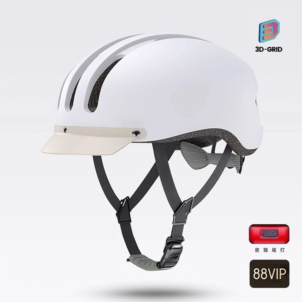 Customized Cycling Helmets for Urban Work Clothing, Leisure Road Helmets for Men and Women, Goggles and Brim Available