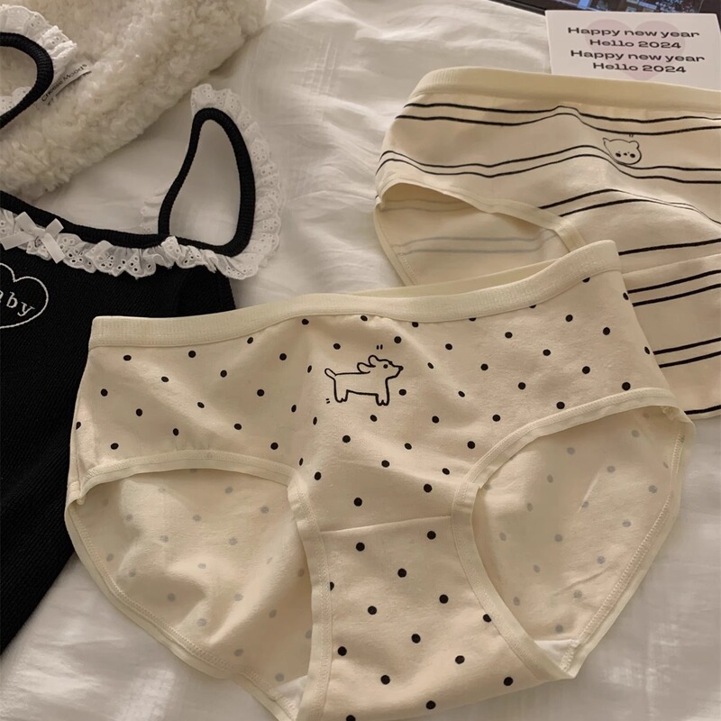 "What's in the zoo" [Oxygen Party] Cute Cartoon Printed Underwear Girls Cotton 5A Bacteriostasis