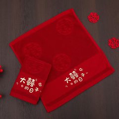 35*35結婚祝いのスカーフ赤は吸水結婚のお土産を厚くします。