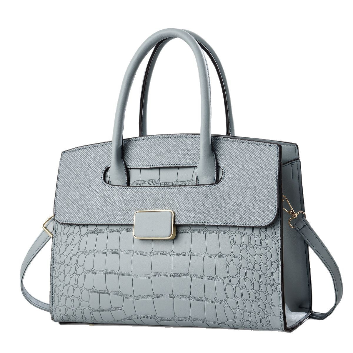Nuevo patrón de cocodrilo, rinoceronte emperador, bolso retro de nicho, bolso de mano para mujer, primavera y verano 2025, bolso de viaje de todo fósforo