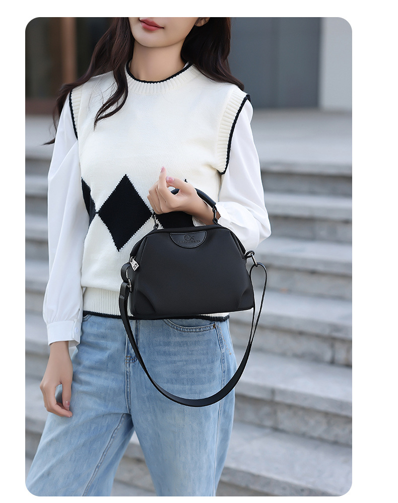 Crossbody Bag Bags Type Women's Oxford Cloth Solid Color Basic Pillow Shape Zipper Crossbody Bag