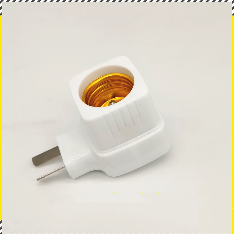 E27 base socket bulb adapter to E32 pipe type square wall-mounted plug-in with switch night light socket