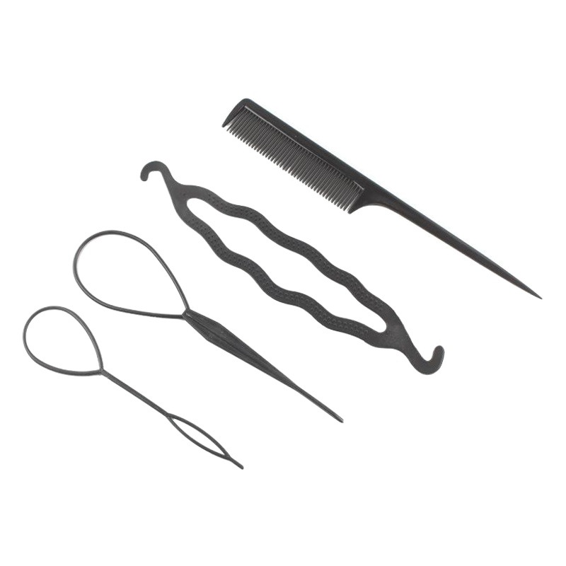 Four-piece set of hair-curling comb hair-curling needle ball head hair curling iron for adults children and girls hair curling tool for baby Princess
