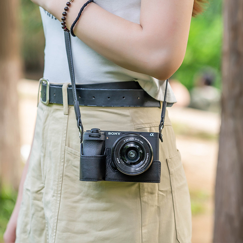 A6700 보호 케이스 A6400 카메라 가방 A7C 베이스 가죽용 대외 무역 크로스보더 적용 SLR