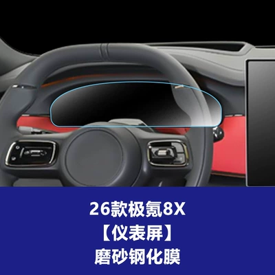 Film, Central Control Screen Protective: Car interior film - 26-models-of-zeekr-8x-instrument-screen-frosted-tempered-film