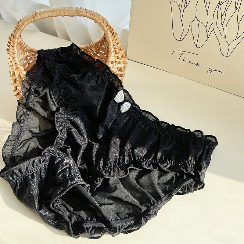 Calzoncillos de gran tamaño de día de color sólido dulce, seda de hielo, algodón puro insensible, pantalones de fondo de triángulo de gran tamaño transpirables y secos de varios colores