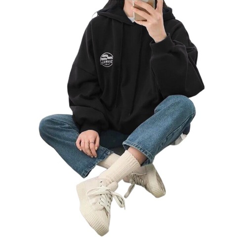 Women's Cap Sweatshirt Ins Trendy Autumn Winter Waitmore Fleece Thick Jacket Loose Korean Style Fashion Student Top