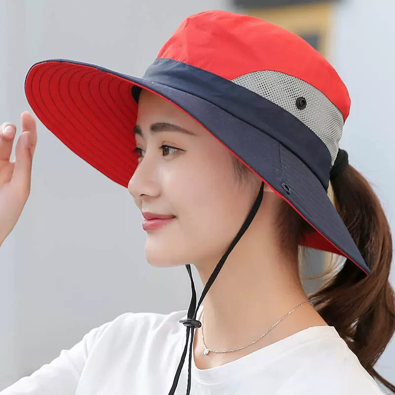 夏季户外运动遮阳帽跨境渔夫帽女新款韩版防晒帽骑行外贸帽子批发