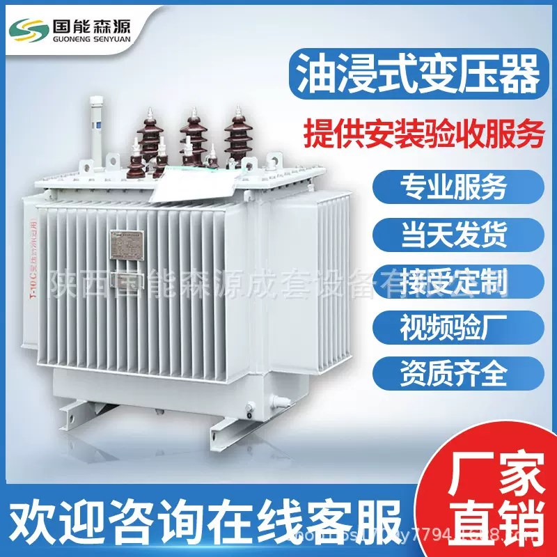 国能10KV高压工业S11-250KVA三相油浸式变压器315/400/500/630KW