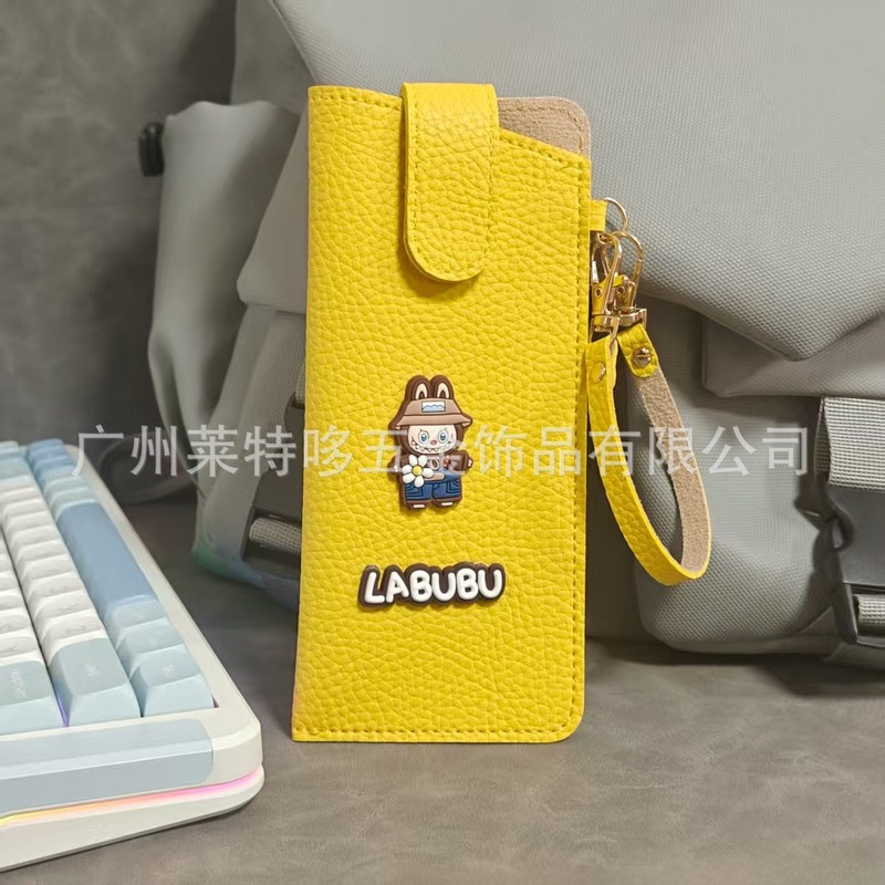 现货卡通拉布布皮革眼镜包挂绳款太阳镜墨镜收纳包PU皮挂包眼镜袋|undefined