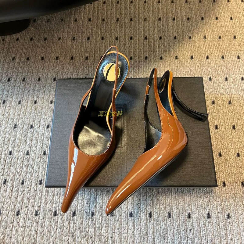 2025 Spring and Summer New European and American Style Shallow Mouth Pointed Toe Stiletto High Heels Women's Simple Elegant Sexy Toe Shoes
