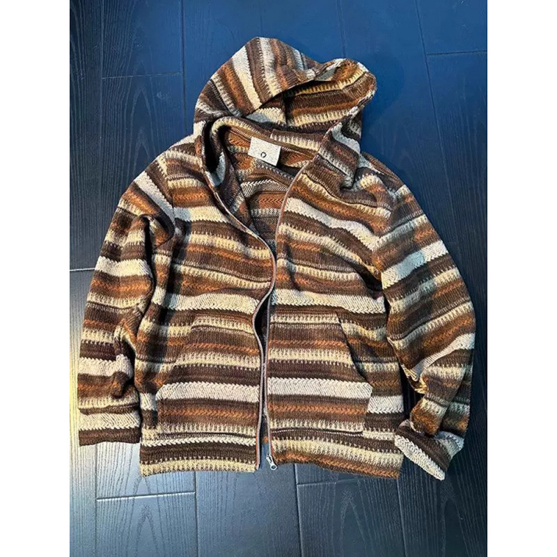 Harrington plaid autumn Japanese-style retro reversible stand-up collar coach jacket, autumn unisex loose-fit outerwear for men