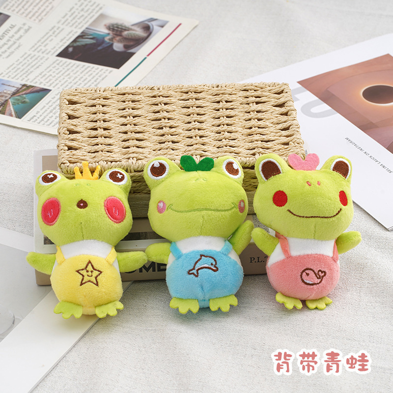 Cute Strap Frog Stuffed Doll Toy Backpack Key Chain Ring School Bag Keychain Cartoon Car Pendant Cute Strap Frog Stuffed Doll Toy Backpack Key Chain Ring School Bag Keychain Cartoon Car Pendant