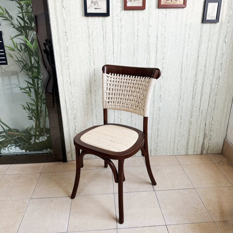 17 agujeros - soporte de cuerda - placa de asiento de Ratán - color nuez negra